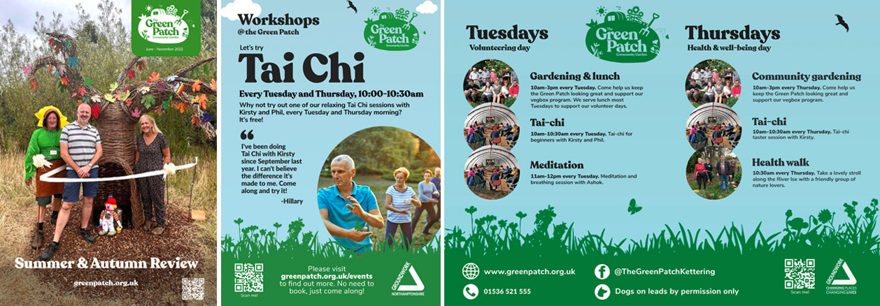 Green Patch print media design